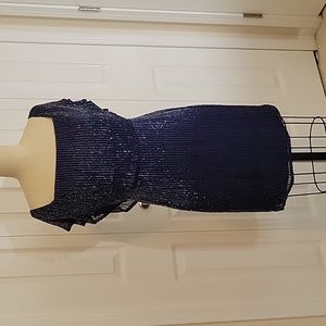 Blue sequin dress
